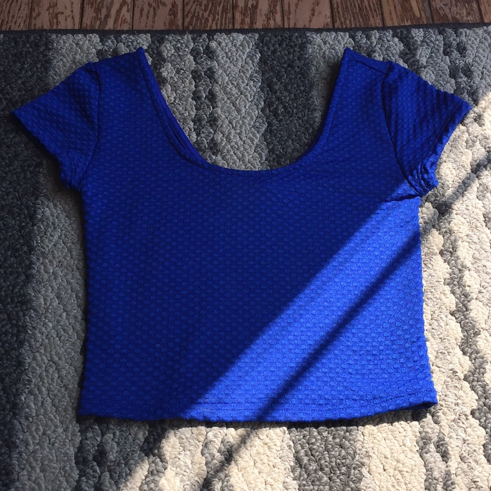 Blue crop top